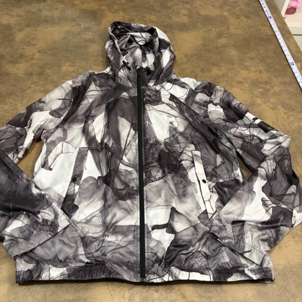 Puma Hussein Chalayan Urban Mobility Jacket Mens L Gray Abstract Smoke Camo